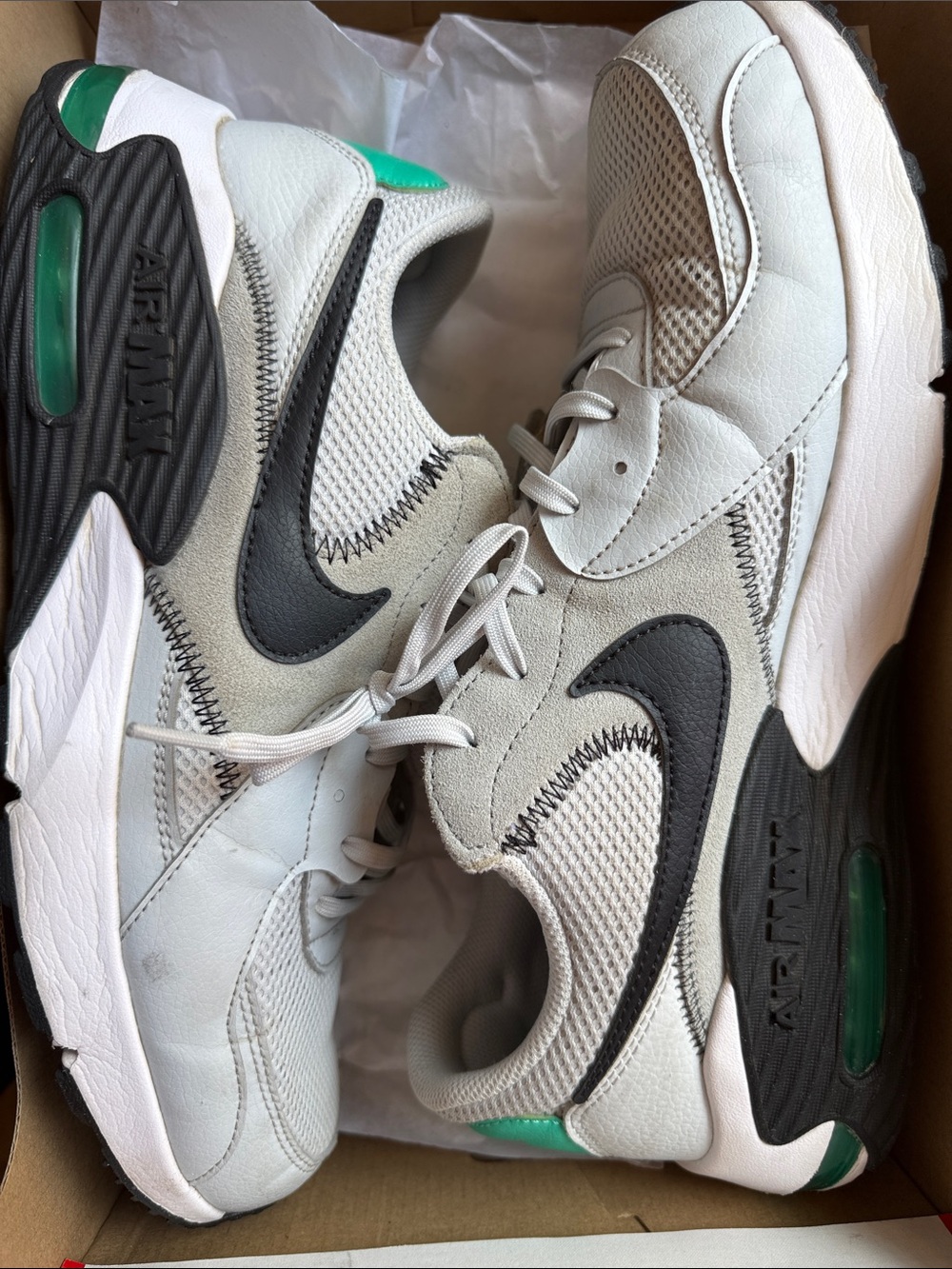 Nike Men’s Gray, Black and Teal Air Max Sneakers - Picture 6 of 6